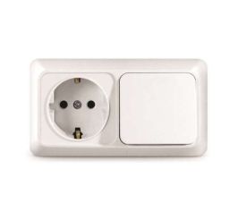 Блоки розетка-выключатель наружные