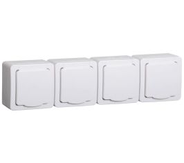 Розетки влагозащитные четырехместные