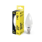 Лампа светодиодная 9Вт C35 свеча 4000К нейтр. бел. E14 230В IEK LLE-C35-9-230-40-E14