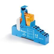 Модуль интерфейсный (сборка 40.52.8.024.0000 + 99.02.0.024.98 + 95.P5SMA) электромеханич. реле 2CO 8А AgNi 24В AC IP20 безвинт. клеммы Push-in металлич. клипса LED + варистор FINDER 48P580240060SMA