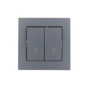 Переключатель проходной 2-кл. СП Vesna механизм графит LEZARD 742-3488-106