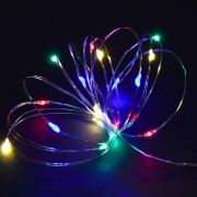 Гирлянда «Роса» 2м 20LED RGBY IP20 провод прозр. шнур 0.3м 2AA IEK LGDB500-3-020-02-T-B-20