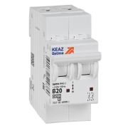 Выключатель автоматический модульный 2п B 20А 4.5кА OptiDin BM63-2B20-4.5-УХЛ3 КЭАЗ 329511