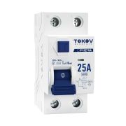 Выключатель дифференциального тока (УЗО) 2п (1P+N) 25А 10мА тип AC 6кА PRIZMA TOKOV Electric TKE-PZ60-RCDM-2-25-10-AC