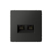 Розетка компьютерная 2-м ArtGallery RJ45 + RJ45 кат.5E механизм базальт SE GAL001485