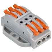 Строительно-монтажная клемма СМК 222-4133P проходная с площадкой (50шт/упак) IEK