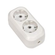 Колодка 2 гнезда c заземлением 16А Эксперт