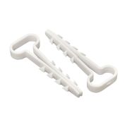 Дюбель-хомут 12-6 для плоского кабеля белый       (нейлон) (100 шт)