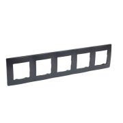 Рамка 5-местная антрацит ETIKA