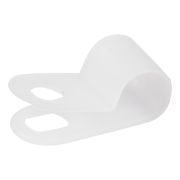 Кабельная скоба под винт  6 мм, белая, упако, REXANT