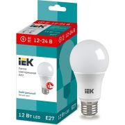 Лампа светодиодная A60 груша 12Вт 12-24В 4000К E27