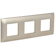 SKANDY Рамка 3-местная SK-F03Sh шампань IEK