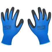 Перчатки МЕХАНИК NY1350S-NV/BLK (нейлоновые с вспененным частичным нитриловым обливом) размер 9 SCAFFA