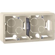 Коробка для накладного монтажа 2-местная слоновая кость INSPIRIA