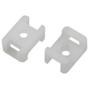 Площадка с монтажным отверстием под хомуты 22х16 мм белая М4 10 штук NO-225-313