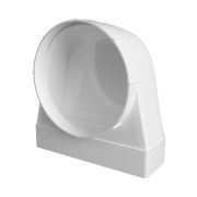 Соединитель угловой 90° пластиковый для плоских каналов с фланцевыми воздухораспределителями 60х204/D160