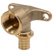 Угольник 16х1/2'ВР переходной с внутренней резьбой, водорозетка, аксиальный, латунь DZR