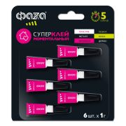 Супер-клей моментальный GSp- 1x 6 BL-6 1г ФАZА