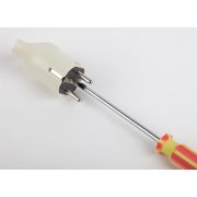 Вилка c/з 16A с кольцом непрямой ввод белая 10/200/6000 V3