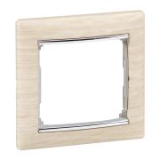 VALENA Рамка 1 пост светлое дерево-серебро