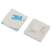 Площадка самоклеящаяся под хомуты 20х20 мм белая 10 штук NO-225-307