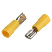 Разъем плоский NO-225-37 РпИм 5.5-6-0.5 изолированный «розетка» (упаковка 10 штук)