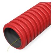 Труба гофрированная двустенная ПНД гибкая тип 450 (SN34) с/з красная d32 мм (100м/уп)