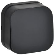 GLORY Выключатель 1-клавишный для открытой установки 10А ВС20-1-0-ХЧм черный матовый IEK