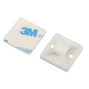 Площадка самоклеящаяся под хомуты 30х30 мм белая 50 штук NO-225-303