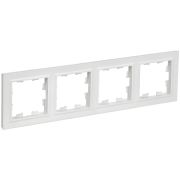 BRITE Рамка 4-местная РУ-4-БрАБ арктический белый IEK