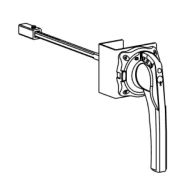 ВЫНОСНАЯ СТАНДАРТНАЯ ЧЁРНАЯ ПОВОРОТНАЯ РУКОЯТКА ДЛЯ ФРОНТАЛЬНОЙ УСТАНОВКИ НА SD160-250