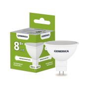 Лампа светодиодная MR16 софит 8Вт 230В 4000К GU5.3 GENERICA