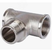 Тройник ВНВ 1/2'х1/2'х1/2' переходной, никелированный