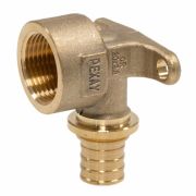 Угольник 20х3/4'ВР переходной с внутренней резьбой, водорозетка, аксиальный, латунь