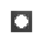 Рамка одноместная горизонтальная Афина графит (еврослот)