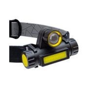 Фонарь налобный аккумуляторный, 3W, аккумулятор 3,7V 1,2Ah, 180Lm, 8 часов