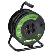 Удлинитель силовой УК50 с термозащитой 4 места 2P+PE/50м 3х1.5мм2 GENERICA