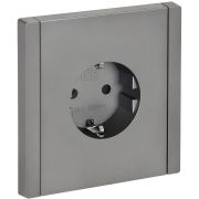 FORTE&PIANO Розетка 1-местная с заземлением с защитными шторками винтовое крепление 16А FP515 сталь IEK