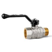 Кран шаровой латунный никелированный 11б27п1 Ду15 Ру40 (1/2') ВН рычаг
