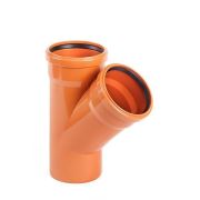 Тройник 110 45 град., для наружной канализации