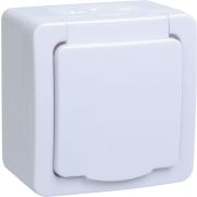 Гермес PLUS Розетка с заземлением наружная с крышкой IP54