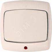 РОНДО Выключатель одноклавишный скрытый с индикацией 250В 6А белый