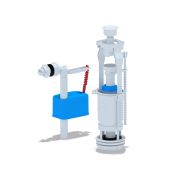 Набор для бачка унитаза с боковой подводкой 1/2' с пластиковым щтуцером кнопка белая эконом