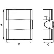 Угол 80-120 градусов внешний 90х50мм изменяемый