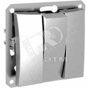 ДУЭТ Выключатель трехклавишный в рамку серебро