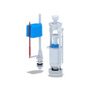 Набор для бачка унитаза с нижней подводкой 1/2' с пластиковым щтуцером кнопка белая эконом