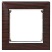 VALENA Рамка 1 пост темное дерево/серебро