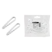 Дюбель-хомут ДХК-18 для круглого кабеля 11-18мм нейлон белый (100шт)