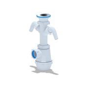 Сифон для мойки АНИ Грот 1 1/2'X40 c двумя отводами для стиральной и посудомоечной машины