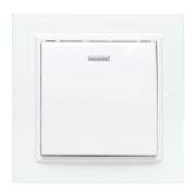 Выключатель Минск 1-клавишный СП с индикатором 10А белый